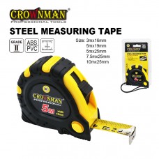Crownman 3mx16mm Steel Measuring Tape ABS Case with TPR Coatingã€YJ0902523ã€‘